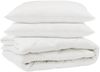 vidaXL Bettdecke mit Kissen 3 pcs Weiß Mikrofaser 3377536 Bild 2