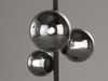 LED Tischleuchte, schwarz, Rauchglas Kugeln, H 48 cm Bild 5