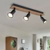 Deckenstrahler, Holz schwarz braun, bewegliche Spots, L 40cm Bild 2