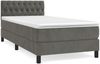vidaXL Boxspringbett mit Matratze Dunkelgrau 100x200 cm Samt 3141468 Bild 2