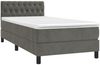 vidaXL Boxspringbett mit Matratze Dunkelgrau 100x200 cm Samt 3141468 Bild 3