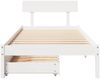 vidaXL Massivholzbett ohne Matratze Weiß 90x190 cm Kiefernholz 3301501 Bild 4