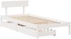 vidaXL Massivholzbett ohne Matratze Weiß 90x190 cm Kiefernholz 3301501 Bild 3