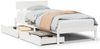 vidaXL Massivholzbett ohne Matratze Weiß 90x190 cm Kiefernholz 3301501 Bild 2
