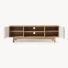 Fernsehschrank Ferrersp mit 2 Türen 140x40x45 cm Eicheoptik/Sandfarben [en. casa] Bild 5