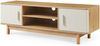 Fernsehschrank Ferrersp mit 2 Türen 140x40x45 cm Eicheoptik/Sandfarben [en. casa] Bild 2