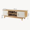 Fernsehschrank Ferrersp mit 2 Türen 140x40x45 cm Eicheoptik/Sandfarben [en. casa] Bild 3
