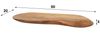 Wandregal Akazie massiv, organisches Design mit Baumkante, modern, Braun, 60 cm, Unikat Bild 4