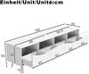 Moderner TV-Schrank 180×40×50 cm mit LED-Beleuchtung in Weiß, Modernes Design Bild 4