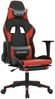 vidaXL Gaming-Stuhl mit Massage & Fußstütze Schwarz & Rot Kunstleder 345458 Bild 2