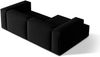 Micadoni Ecksofa Nuria 3-Sitzer Links Samt Schwarz Bild 4