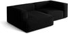Micadoni Ecksofa Nuria 3-Sitzer Links Samt Schwarz Bild 3