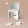 Livinity® Schminktisch Imola, Weiß/Weiß, 90 cm mit LED Beleuchtung Bild 2