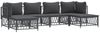 vidaXL 6-tlg. Garten-Lounge-Set mit Kissen Anthrazit Stahl 3186901 Bild 3