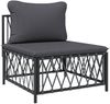 vidaXL 6-tlg. Garten-Lounge-Set mit Kissen Anthrazit Stahl 3186901 Bild 5