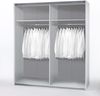 Schwebetürenschrank >Time< 2 Böden, 2 Stangen, Weiß, Dekorfolie - 170x195x59cm (BxHxT) Bild 3