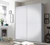 Schwebetürenschrank >Time< 2 Böden, 2 Stangen, Weiß, Dekorfolie - 170x195x59cm (BxHxT) Bild 2
