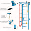 Kinder Kletterwand Heimsportgerät für Kinder bis 100 kg 107 x 83 x 223 cm Blau Bild 3