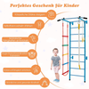 Kinder Kletterwand Heimsportgerät für Kinder bis 100 kg 107 x 83 x 223 cm Blau Bild 1
