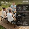 STEELSØN 'Zennar' Gartenbank für 4 Personen, zusammenklappbar, Rattanoptik schwarz, 43x28x180 cm, wetterfest, Sitzbank inkl. Tragegriff, 2er-Set Bild 2