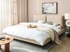 Bett mit Lattenrost MELLE 180 x 200 cm Bouclé Helles Beige Bild 3