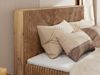 Boxspringbett, Set mit zwei Multipocket-Matratze und Topper, hohe Kopfteil, Eiche Wotan Holzrahmen - WOOD CLASSIC KING - 160 x 200 cm - Orange Cord - H3 Bild 3