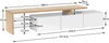 Modernes TV-Schrank-Design: Stilvolle Eleganz, praktischer Stauraum, Hochglanzweiß, Holzoptik, Glasböden, LED-Beleuchtung Bild 4