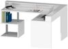Dmora Schreibtisch Auletta, Eckschreibtisch mit Ablagefächern, Mehrzweck-Büroschreibtisch mit Platte, 180x92,5x160 cm, Weiß Bild 5
