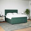 vidaXL Boxspringbett mit Matratze Dunkelgrün 180x200 cm Samt 3292415 Bild 3