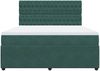 vidaXL Boxspringbett mit Matratze Dunkelgrün 180x200 cm Samt 3292415 Bild 4