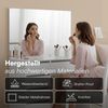 Bellamio 'Nore' Schminktisch mit Spiegel, mit 5 Schubladen, beidseitig montierbar, weiß, 77x53x110 cm, Wandspiegel aus HD-Glas (mit Wandbefestigung) Bild 3