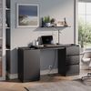 Kommode mit Schreibtischfunktion Varino Schwarz 80x75.5 cm ausziehbar Vicco Bild 3