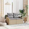 vidaXL Garten-Sofa mit Kissen 123 x 62 x 69 cm Poly-Rattan 42006775 Bild 3