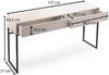 Bettso 'GENUA D-LUX' Schminktisch Eukalyptus, 2-Schublade, hohe schwarz Beine, 83x37x137 cm Bild 4
