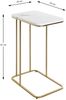 Beistelltisch >52234< in goldfarben, marmoroptik, Metall, MDF - 45x67x30cm (BxHxT) Bild 4
