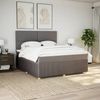vidaXL Boxspringbett mit Matratze Taupe 180x200 cm Stoff 3294432 Bild 5