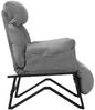 ML-DESIGN Loungesessel Wohnzimmersessel mit Armlehnen Fußablage Seitentaschen Lesesessel, Grau Sessel Fernsehsessel verstellbar Relaxsessel Leinen Ruhesessel Bild 3