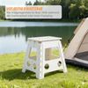 Relaxdays Faltbarer Klapphocker XL weiß 2er Set Bild 4