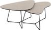 Hela Tische, Couchtisch 2er Set Pisa, Cashmere mit Steinstruktur,Gestell Metall Rundrohr, Ø 87+83cm Bild 2