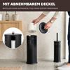 eluno Toilettenpapier Aufbewahrung AGLIANO mit Loch-Dekor, Schwarz, Metall Bild 5