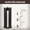 eluno Toilettenpapier Aufbewahrung AGLIANO mit Loch-Dekor, Schwarz, Metall Bild 4