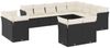vidaXL 12-tlg. Garten-Sofagarnitur mit Kissen Schwarz Poly Rattan 3250365 Bild 2