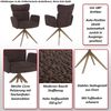 2er-Set Esszimmerstuhl HWC-N11, Stuhl, drehbar Auto-Return Stoff Bouclé 350g/m² Öko-Tex ~ grün, Beine Holz-Optik Bild 2
