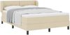 vidaXL Boxspringbett mit Kopfteil Creme 140 x 190 cm Stoff 3340022 Bild 2
