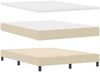 vidaXL Boxspringbett mit Kopfteil Creme 140 x 190 cm Stoff 3340022 Bild 4