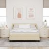 vidaXL Boxspringbett mit Kopfteil Creme 140 x 190 cm Stoff 3340022 Bild 3