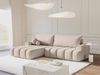 Selsey 'Dandelino' Ecksofa mit Schlaffunktion, Stauraum und Samtbezug, graubeige, links, 80 x 275 x 168 cm Bild 3