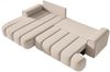 Selsey 'Dandelino' Ecksofa mit Schlaffunktion, Stauraum und Samtbezug, graubeige, links, 80 x 275 x 168 cm Bild 4