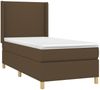 vidaXL Boxspringbett mit Matratze & LED Stoff Dunkelbraun 80x200 cm, Härtegrad: H2 [3138672] Bild 4