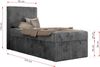 TILIO Jugendbett 90x200 mit Bettkasten - Boxspringbett mit 7-Zonen-Taschenfederkernmatratze, hohes Kopfteil, Einzelbett mit Stauraum - Grau Cordstoff - H3 - Links Bild 5